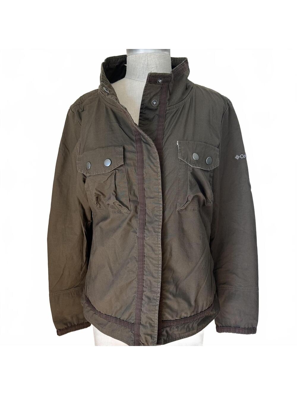 Columbia Womens Brown Utility Field Jacket Omni-Shade Barn Coat Medium